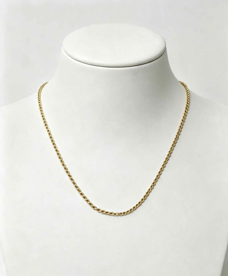 Oro cadena tejido torzal 10k 9.2g