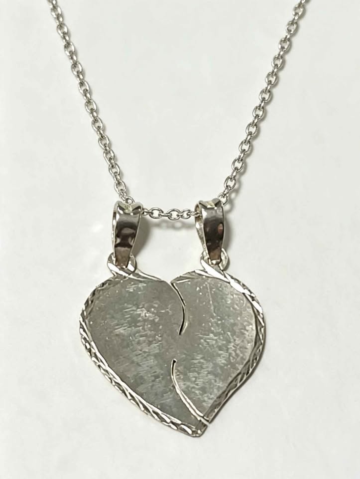 Plata dijes de corazón .925 2.2g