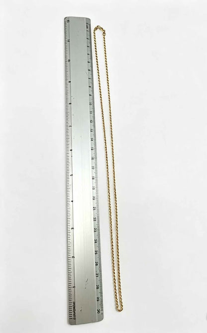 Oro cadena tejido torzal 10k 9.2g