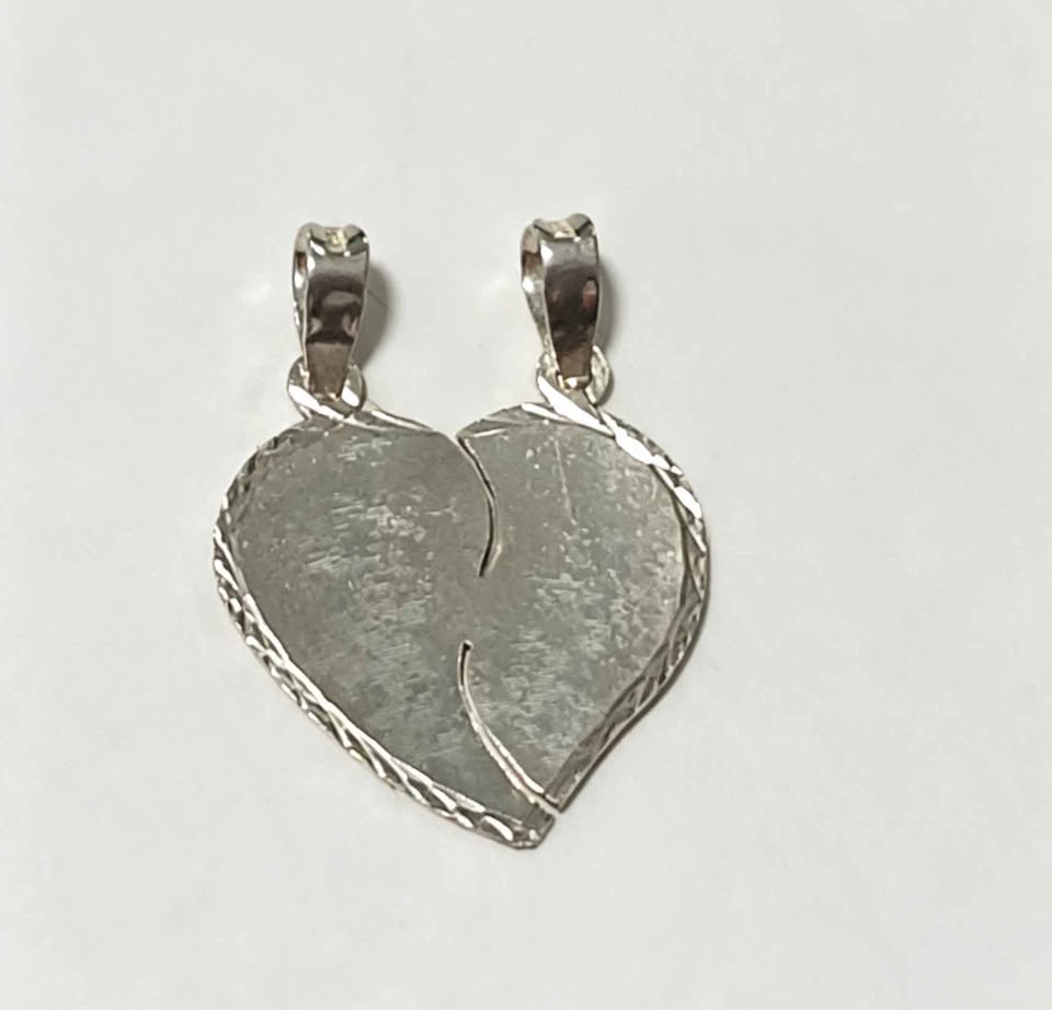 Plata dijes de corazón .925 2.2g