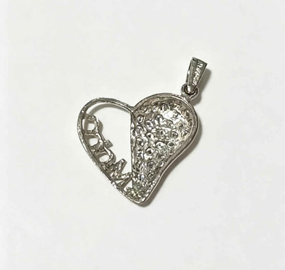 Plata Dije de corazón con sint. .925 3.1g
