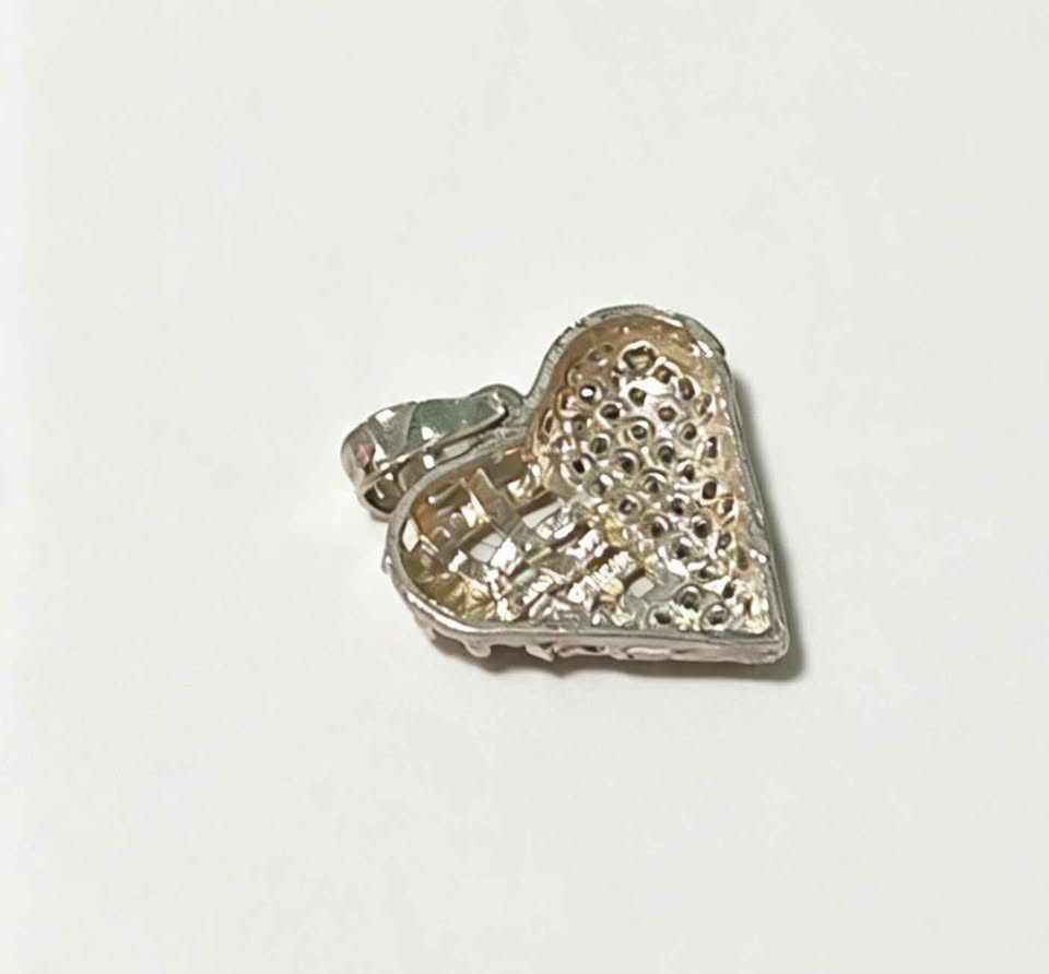 Plata Dije de corazón con sint. .925 1.6g