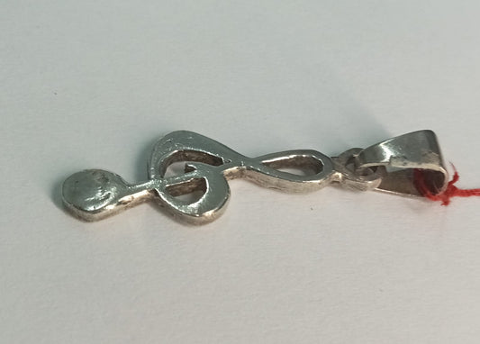 dije de plata -diseño nota musical