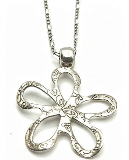 Plata cadena y Dije flor .925 6g