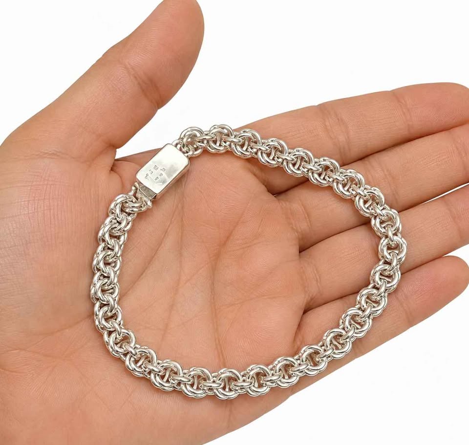 Plata Pulcera eslabón doble .925 8g