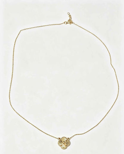Oro cadena con flor 10k 2g