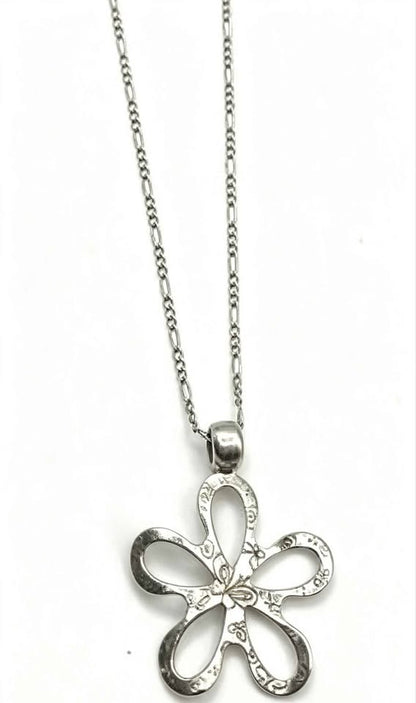 Plata cadena y Dije flor .925 6g