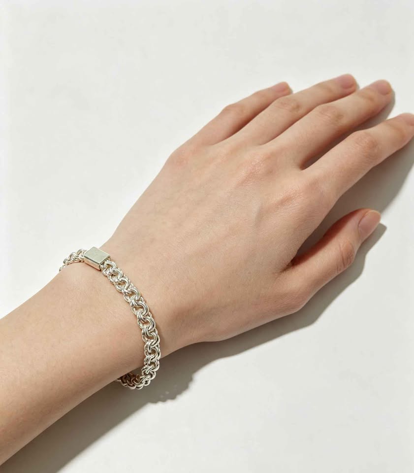 Plata Pulcera eslabón doble .925 8g