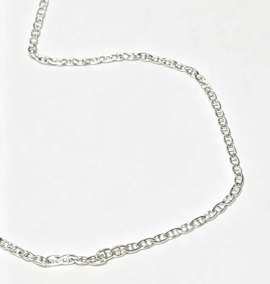 Plata cadena eslab t escalera .925 2.7g