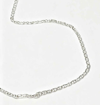 Plata cadena eslab t escalera .925 2.7g