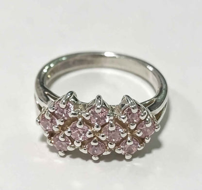Oro anillo con piedritas .925 4.9g