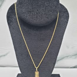 ✨💎 CADENA DE ORO 10K CON DIJE | 2.4 GRAMOS | 62 CM 💎✨