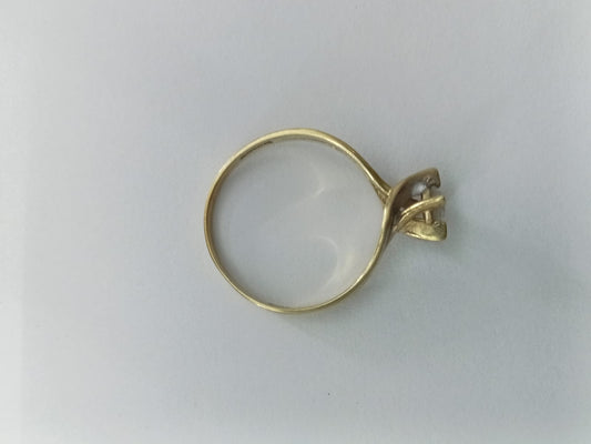 anillo solitario de oro de 10k, talla 8