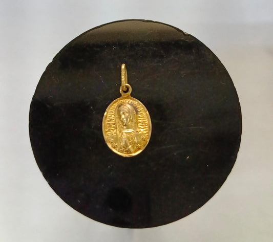 Dije virgen de guadalupe ORO 10 k peso 1gr, usado
