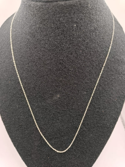 Collar eslabon sencillo PLATA 925 peso 1.4gr 50cm, usado
