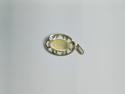 Dije Religioso en Oro 10k con Diseño de Corazón