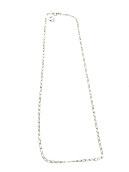 Cadena tejido 1 x 1 pesa 4 gr 24.5 cm baño de plata