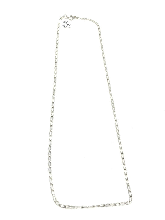 Cadena tejido 1 x 1 pesa 4 gr 24.5 cm baño de plata