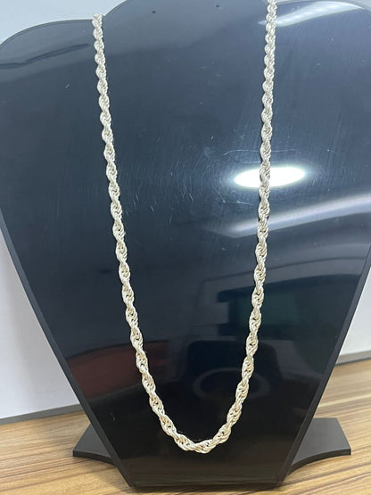 cadena de plata .925 tipo torzal 41gr 30 cm