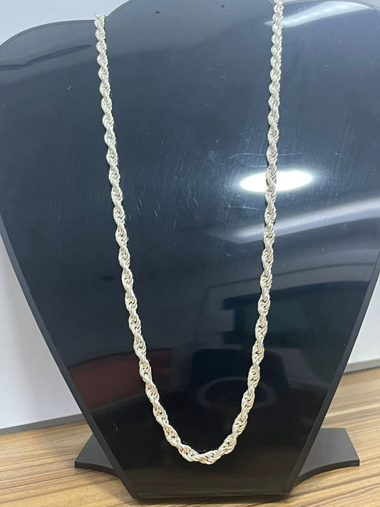 cadena de plata .925 tipo torzal 41gr 30 cm