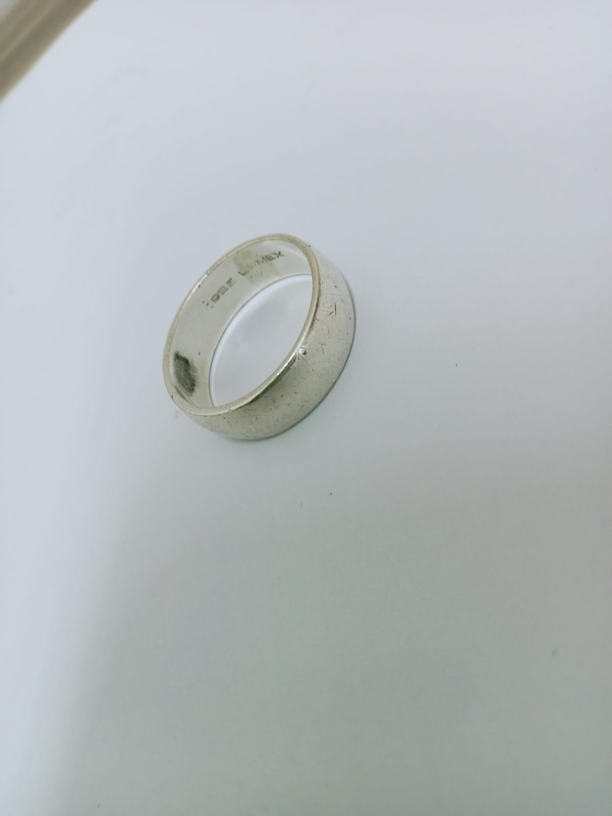 Argolla de Plata Diseño Liso – Talla 11