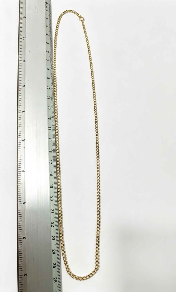 Oro cadena tejido cubano 10k 3.4g
