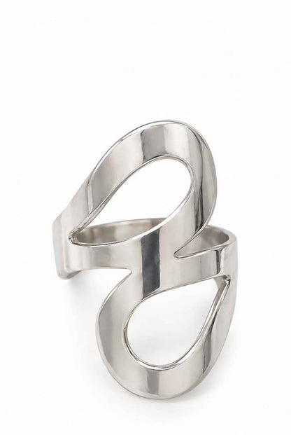 Plata anillo curvo .925 2.6g