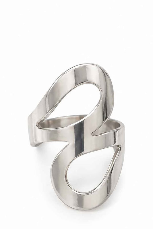 Plata anillo curvo .925 2.6g