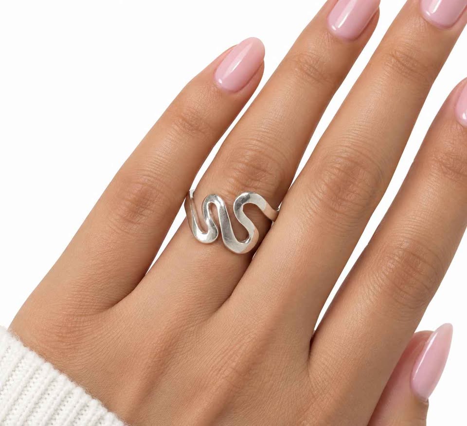 Plata anillo con grecas .925 2.2g