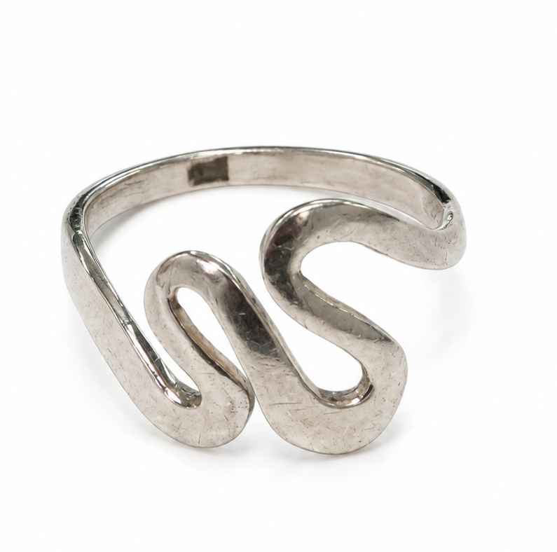 Plata anillo con grecas .925 2.2g