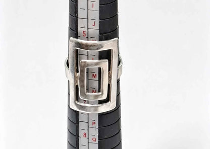 Plata anillo rectangular .925 3.9g
