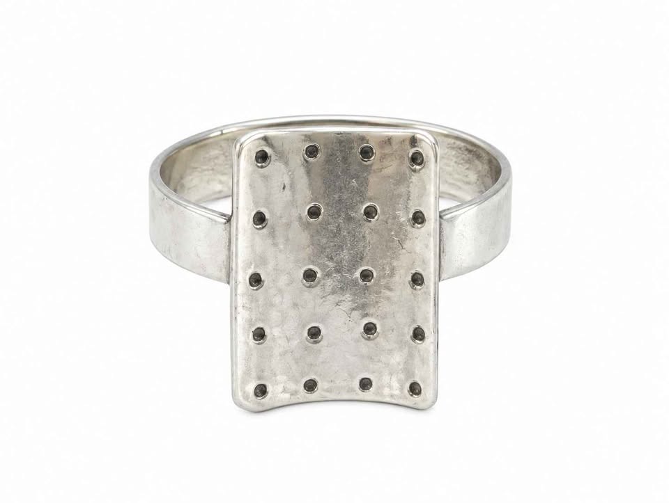 Plata anillo diseño curvo .925 2.4g