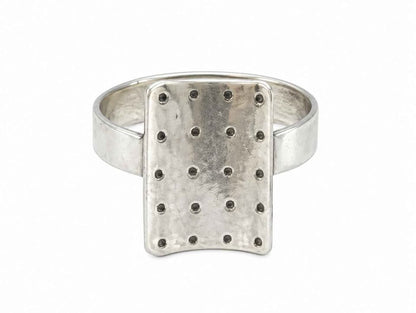 Plata anillo diseño curvo .925 2.4g