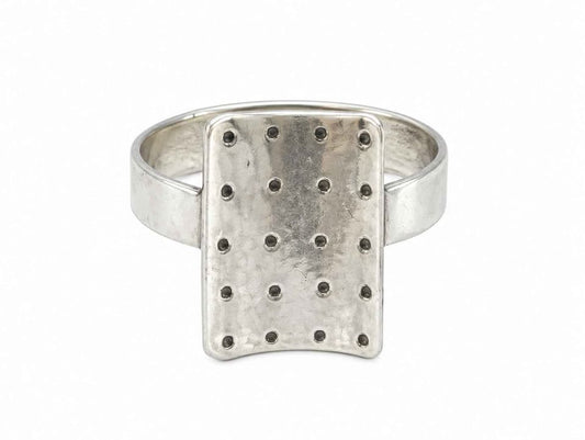 Plata anillo diseño curvo .925 2.4g