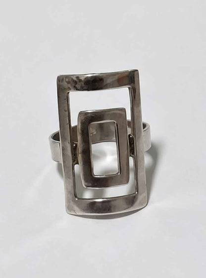 Plata anillo rectangular .925 3.9g