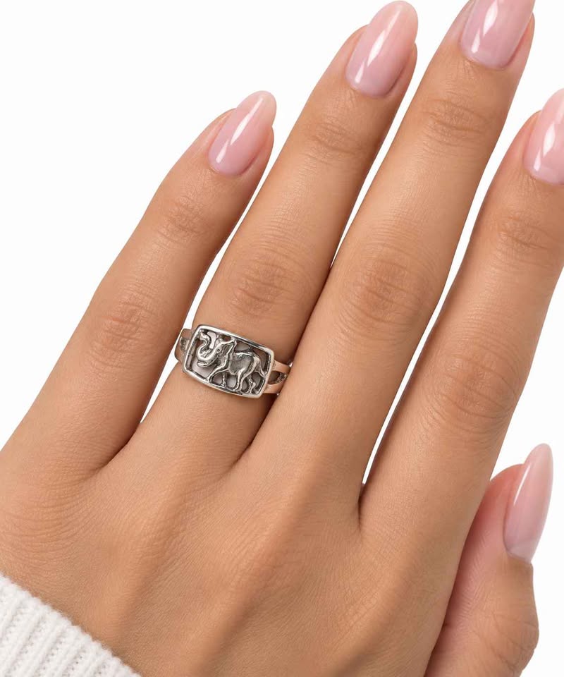 Plata anillo cuadrado hueco .925 3g