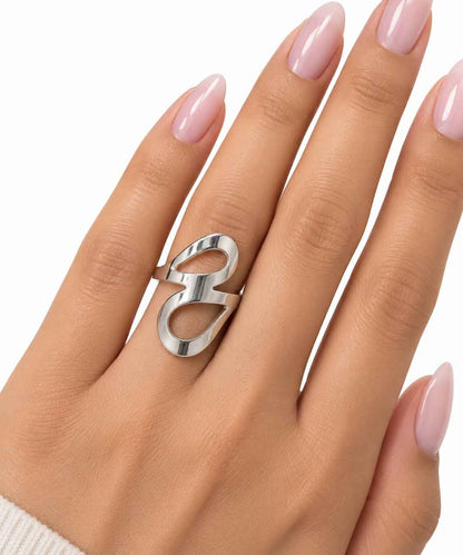 Plata anillo curvo .925 2.6g