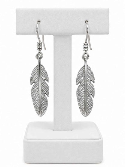 Plata aretes de hojas .925 3.6g