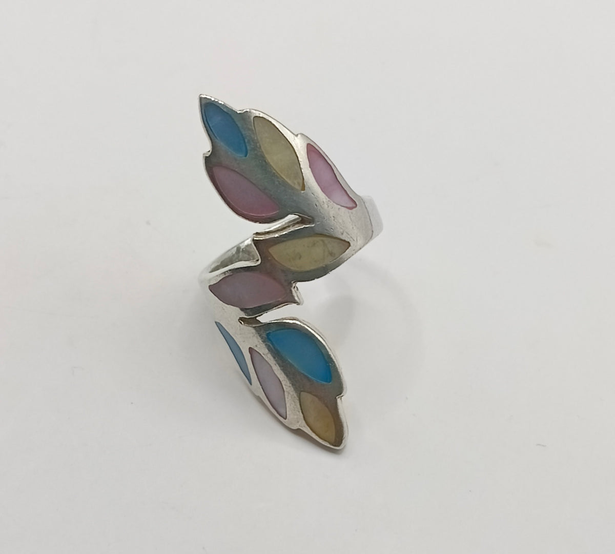 Anillo de colores PLATA 925  peso 8.3gr
