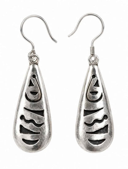 Plata aretes con grecas sin sint. .925 2.3g