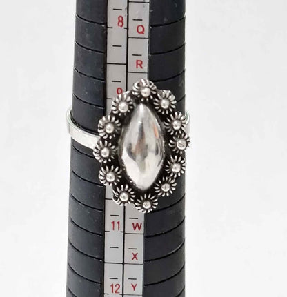 Plata anillo flor .925 3.7g