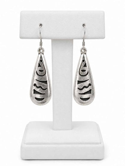 Plata aretes con grecas sin sint. .925 2.3g