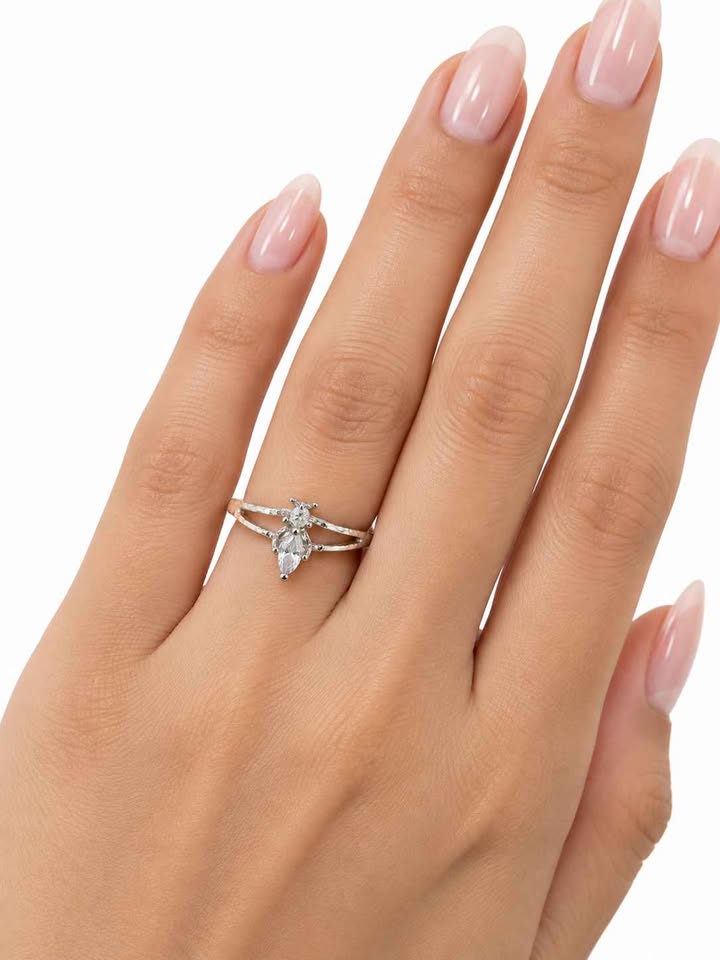 Plata anillo con sint. De angelito .925 1.3