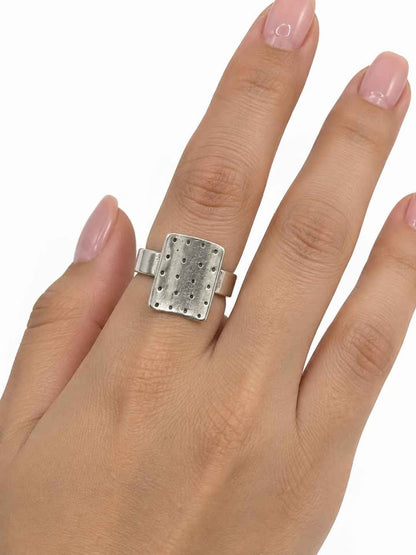 Plata anillo diseño curvo .925 2.4g