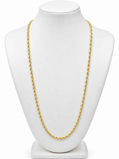 Oro cadena torzal 55cm de largo 10k 10.2g