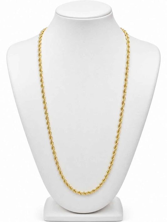 Oro cadena torzal 55cm de largo 10k 10.2g