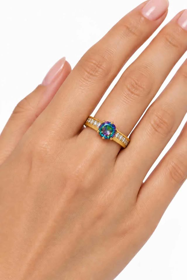 Oro anillo solitario #6 10k 2.5g