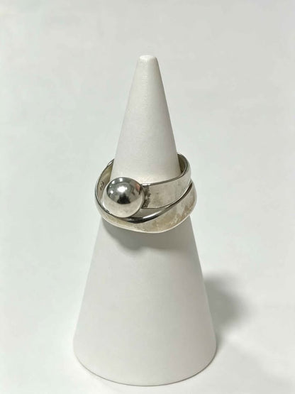 Plata anillo media bola #6 .925 2.6g