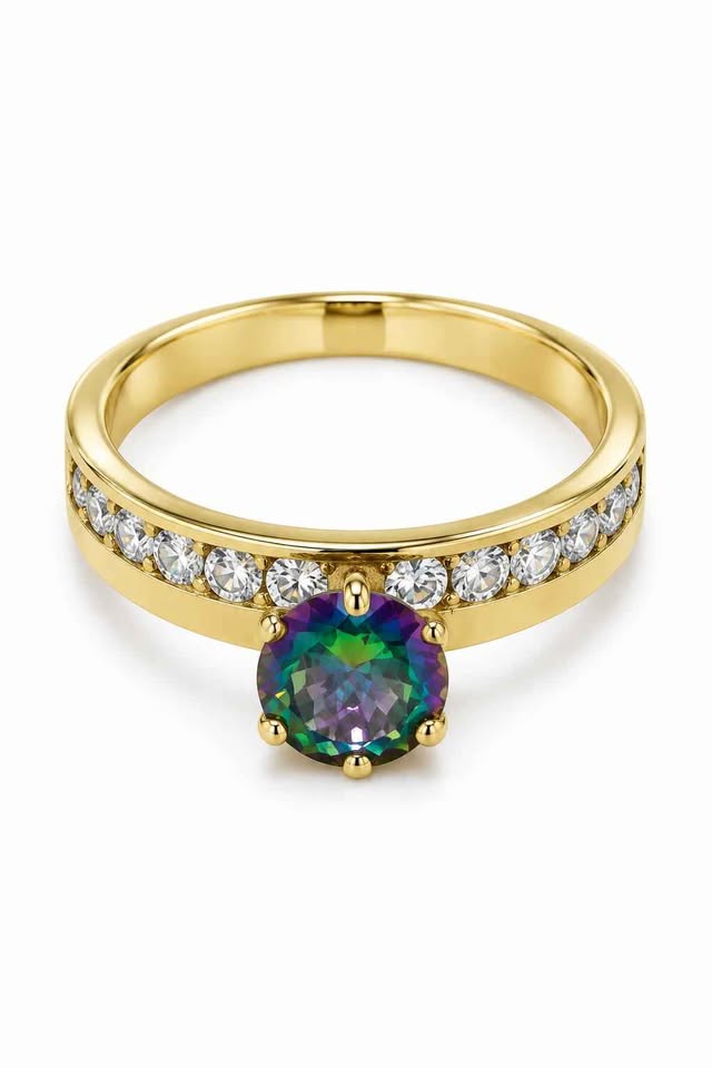 Oro anillo solitario #6 10k 2.5g