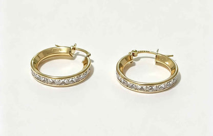 Oro par Aretes 2.5cm de largo 10k 2.7g